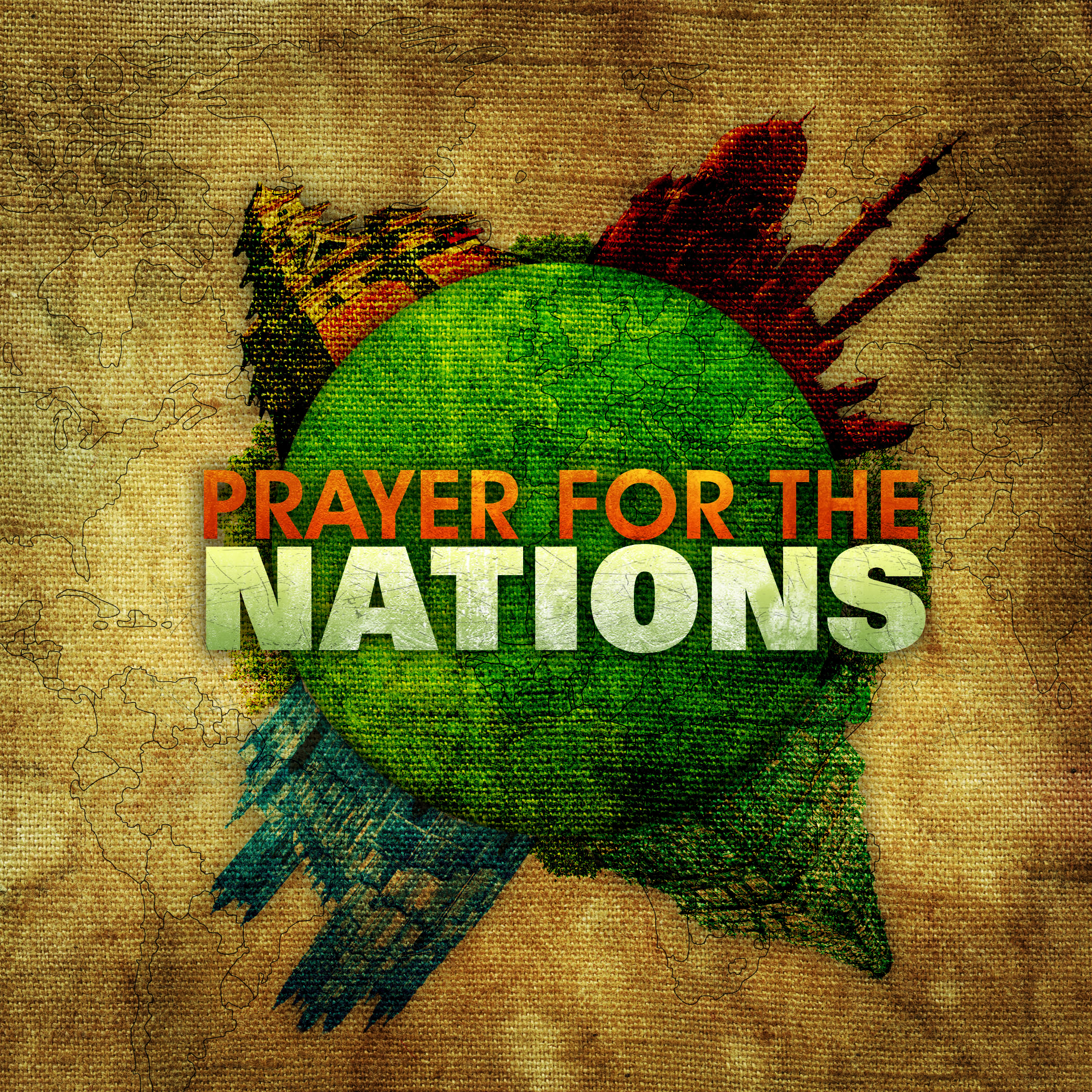 Prayer for the Nations event branding/artwork - with color