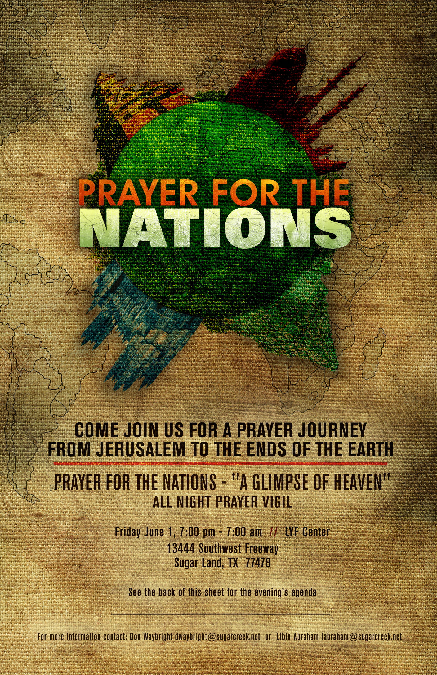 Prayer for the Nations promotional handout