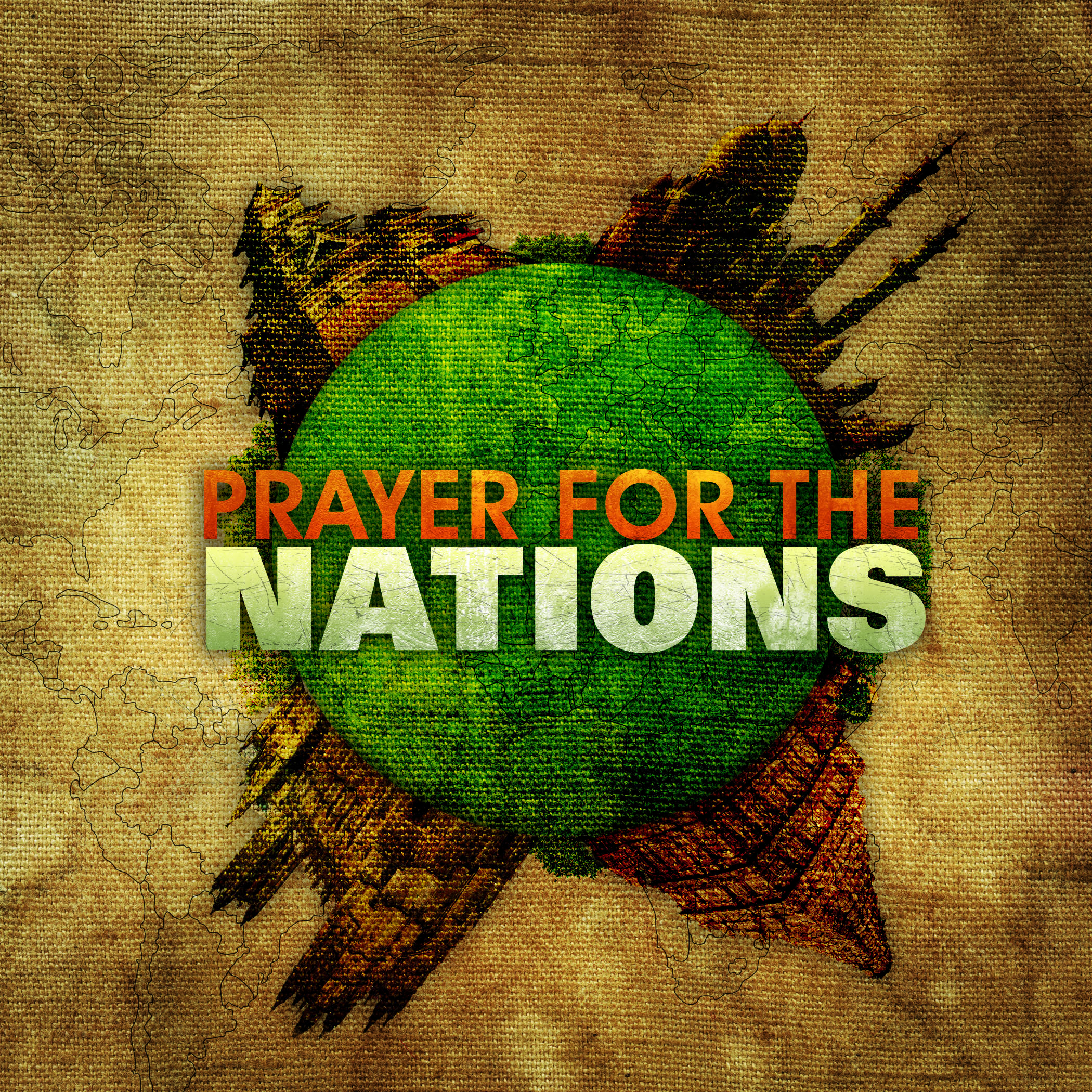 Prayer for the Nations event branding/artwork - no color