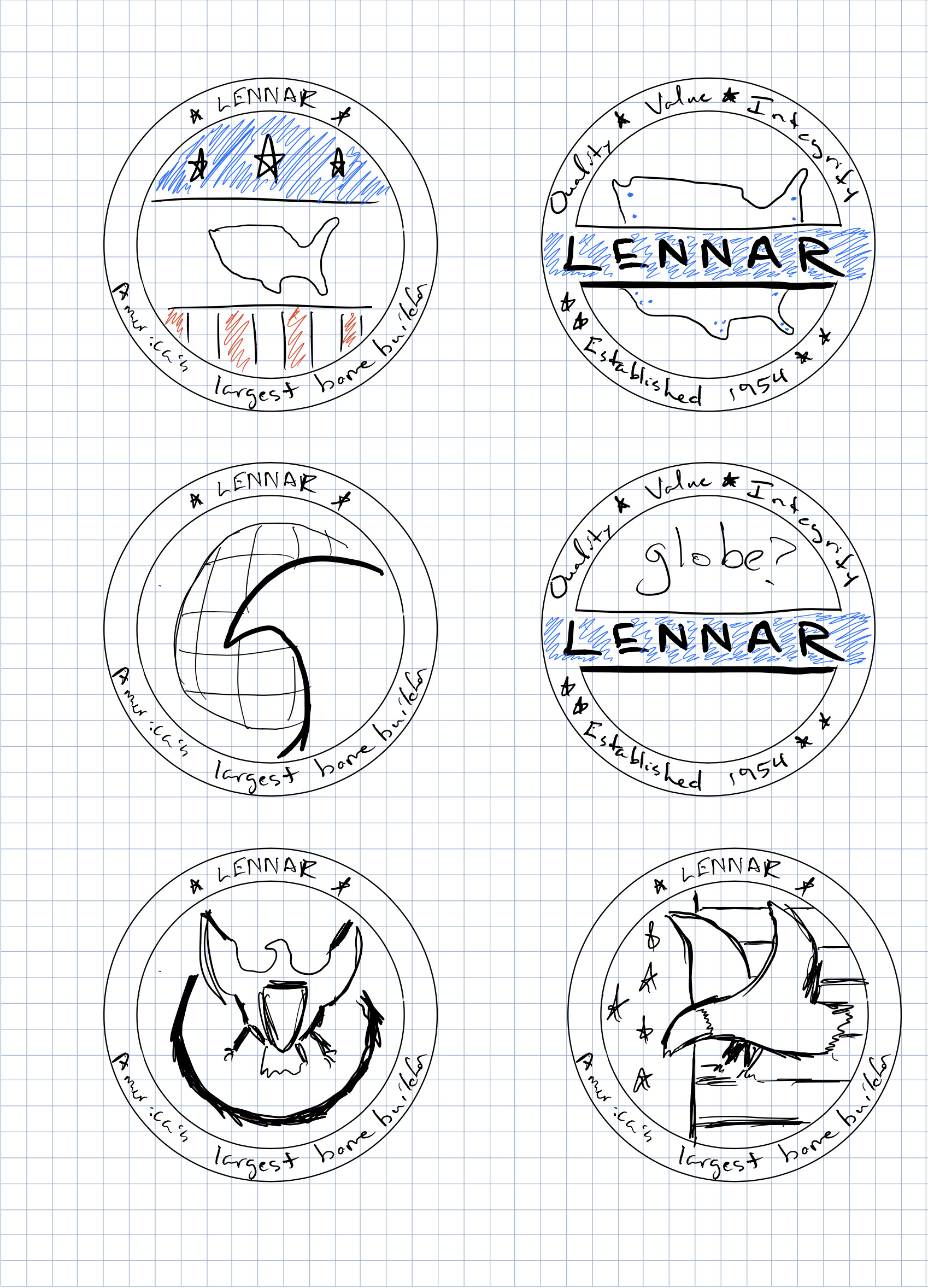 Initial coin sketches 1